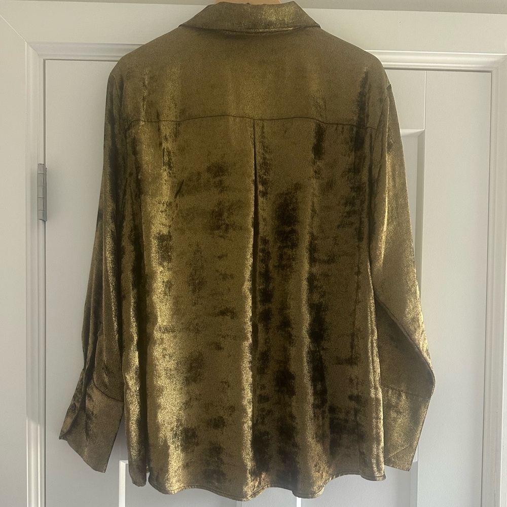 Worthington Button Down Satin Shirt size XXL - Picture 11 of 15